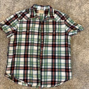 Lucky Brand short sleeved plaid shirt